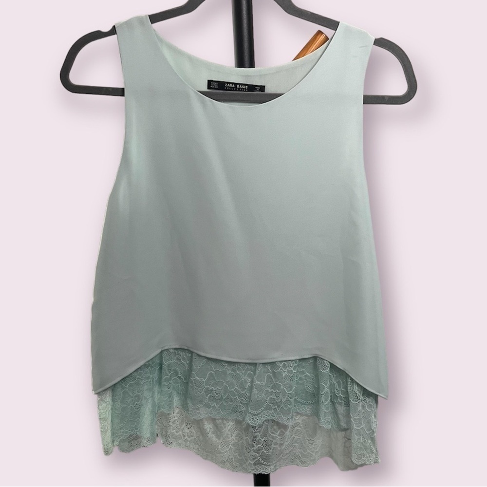 Zara Lace Trim Blouse